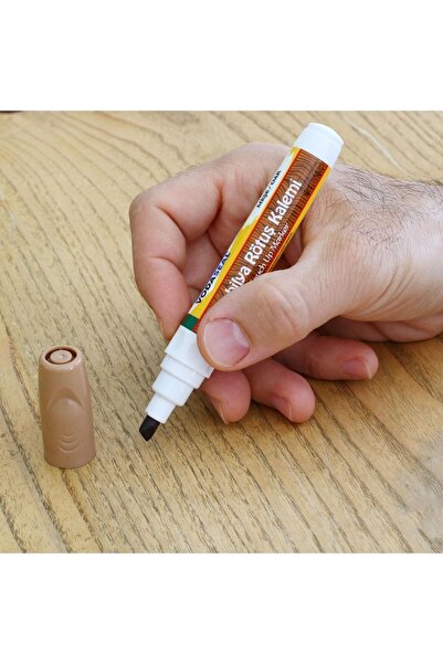 NZB Mobilya Rötuş Kalemi Ahşap Masa Sehpa Dolap Rütuş Kalemi Çizik Giderici Çatlak Kapatıcı Rütüş Meşe