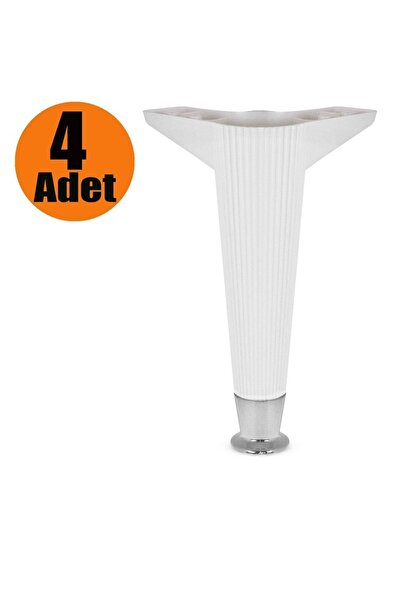 NZB Mobilya Kanepe Koltuk Sehpa Ayağı 22 Cm Beyaz Baza Ayak (4 Adet)