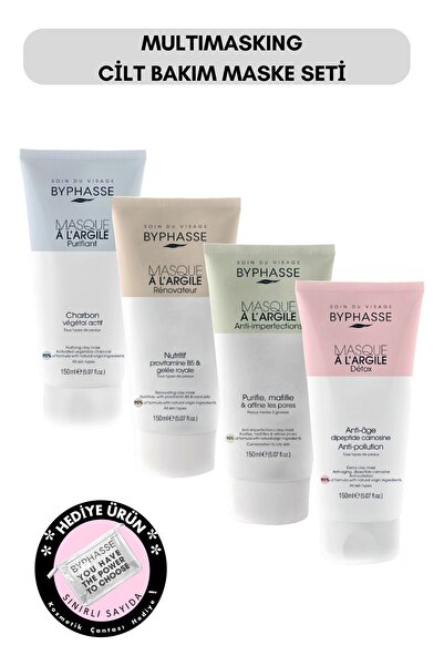 BYPHASSE Multimasking Dörtlü Cilt Bakım Kil Maskesi Seti