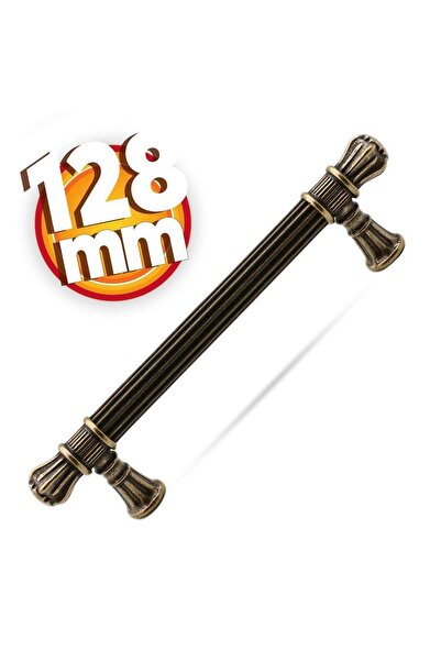 NZB Çekmece Dolap Kapak Kulpu Kulbu 128 Mm Antik Sarı Metal Kulp