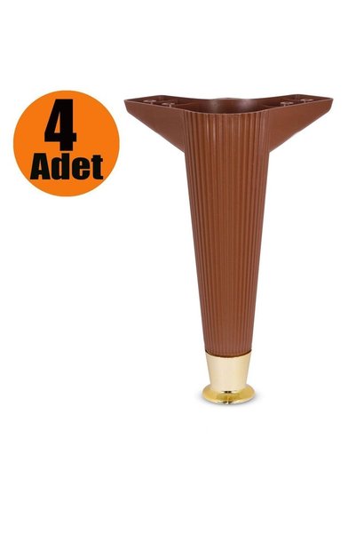 NZB Mobilya Kanepe Koltuk Sehpa Ayağı 22 Cm Kahverengi Ayak (4 Adet)