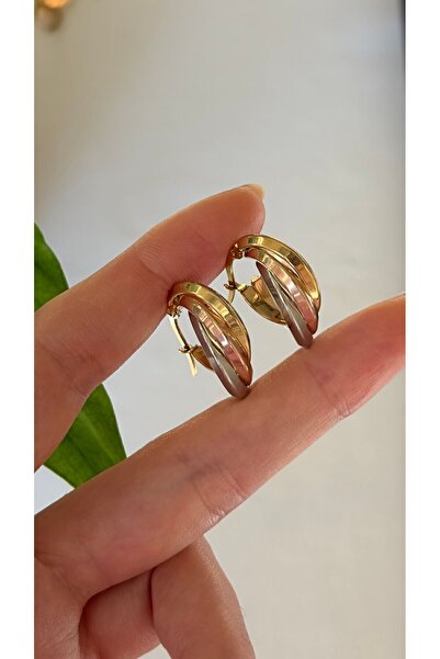 Opia JEWELRY - Bold Model Çelik Mix Halka Küpe