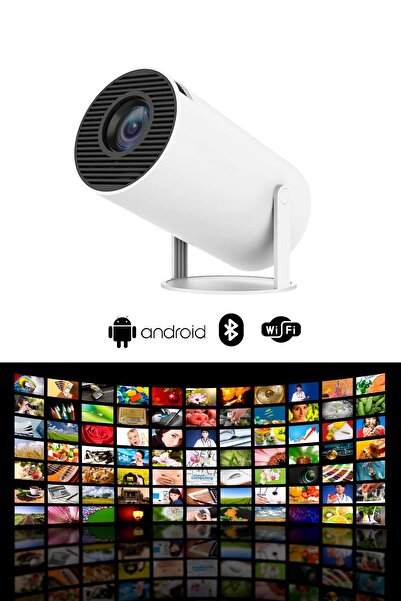 Genel Markalar 1920 x 1080 Taşınabilir 130" inç Yansıtma Sinema Projeksiyon Cihazı Ev Sineması Dahili Android 11.0