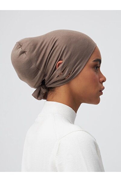 Femple Modest Μαντήλι με καπό με σκίσιμο αυτιού σε χρώμα Desert Dust