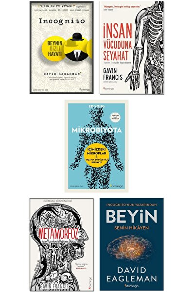 Domingo Yayınevi incognito David Eagleman Beyin Mikrobiyota Ed Yong İnsan Vücuduna Seyahat Gavin Francis Metamorfoz