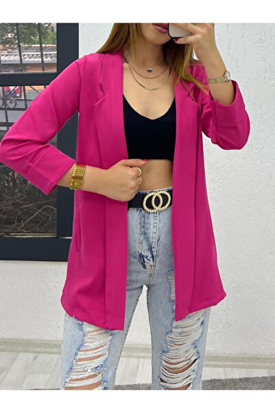 Çınar boutique Fuşya Blazer Ceket-Fuşya - L