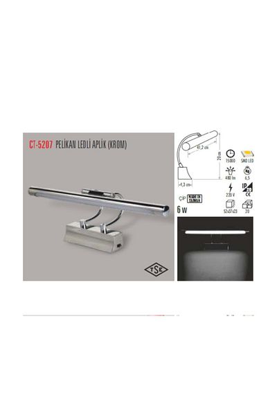 Cata Ct-5207 6w/6400k Pelikan Led Sconce