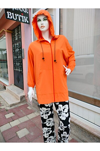 Çınar boutique Aerobin Kumaş Yazlık Kap-Turuncu - 48