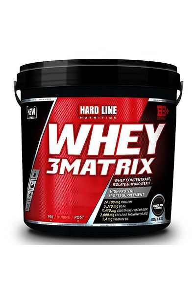Hardline 4000 Gr Chocolate Flavored Whey 3 Matrix