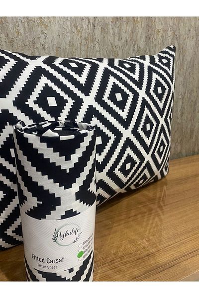 uykulife home collection Uykulife Hypnosis Patterned - Single Elastic Sheet Set