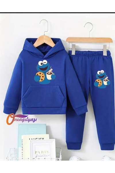 oneagılyazı KURABİYE CANAVARI TASARIM ÇOCUK UNISEX EŞOFMAN TAKIM