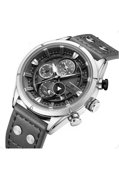 Naviforce 2099 Model Men's Leather Cord Functional Wristwatch