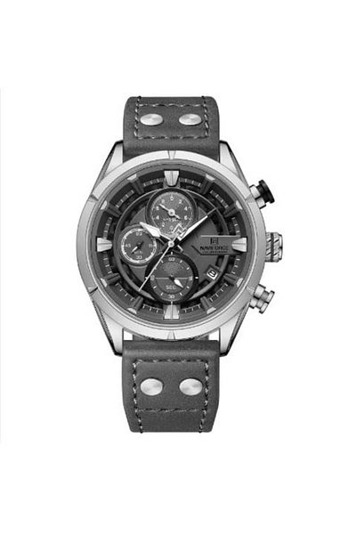 Naviforce 2099 Model Men's Leather Cord Functional Wristwatch