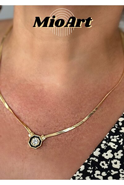 MioArt Trend Çağla Şikel Kolye Vip Tasarım Gold (SERENAY LEYLA)