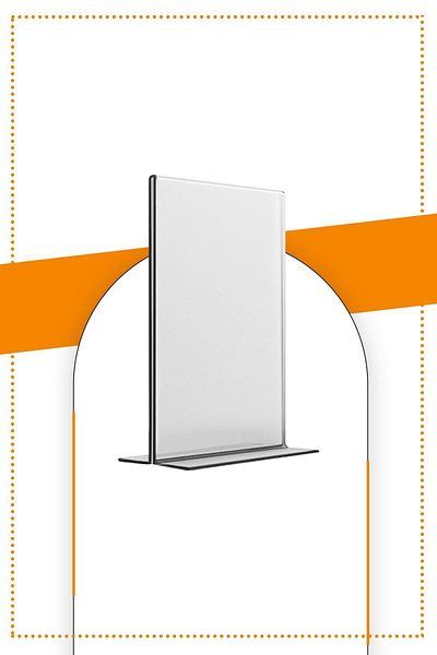 Etias Reklam A6 T Type Vertical Table Top 10 Pack / 2.8 Mm Transparent Plexi Fountain / Brochure Holder