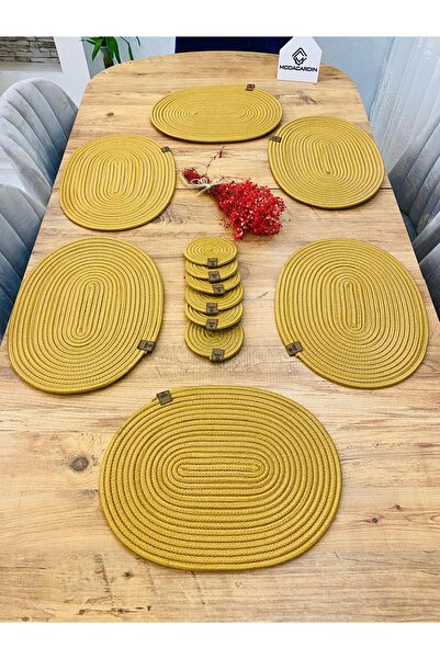 ModaCardin 12-предметний набір американських сервірувальних підносів та підст...