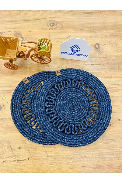 ModaCardin Set de 2 plăci de serviciu americane din răchită de iută