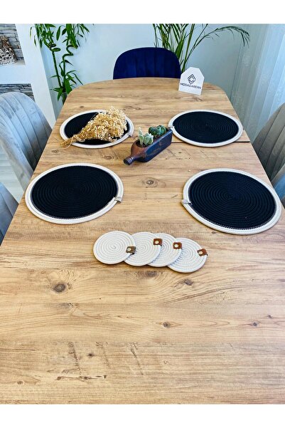 ModaCardin 8 штук джутових підставки під тарілки та склянки - американський с...