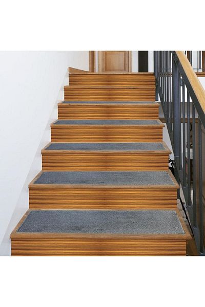 Merinos Halı 5 PIECES MERİNOS STEPPER STEPPER 25x80 SIZE+BROWN RED+BACK WITH DOUBLE SIDED TAPES