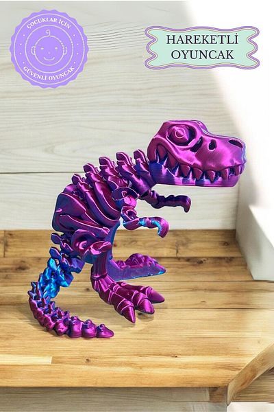 MooieBaby's 3D Printed Cute Skeleton Trex - Moving Organic Toy - Dinosaur