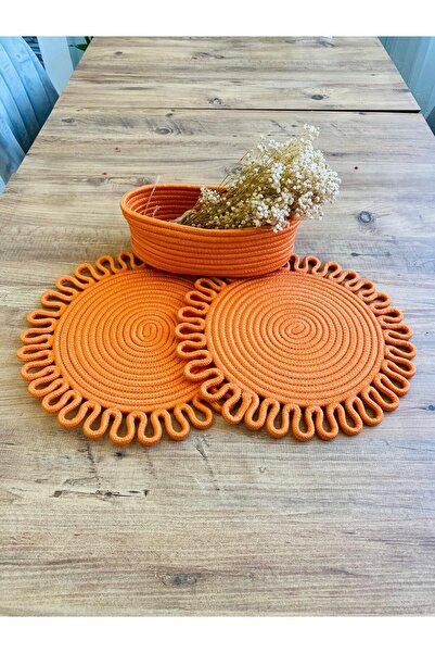 ModaCardin طقم مكون من 3 قطع من الجوت ويكر للخدمة الأمريكية وسلة