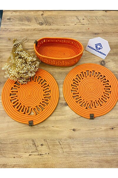 ModaCardin 3-х частинний набір американських сервірувальних підносів та кошик...