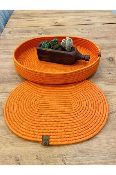 ModaCardin Set de 2 plăci ovale din răchită din iută American Service