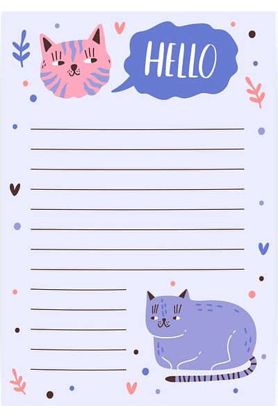 Srctech Cat Themed To Do List 50 Sheets A5 Size