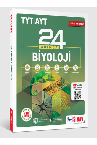 Sınav Yayınları Tyt Ayt Biyoloji 24 Adımda Konu Anlatımlı Soru Bankası