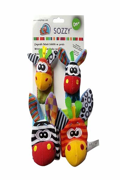 Sozzy Toys سوار وجوارب أطفال خشخيشة /