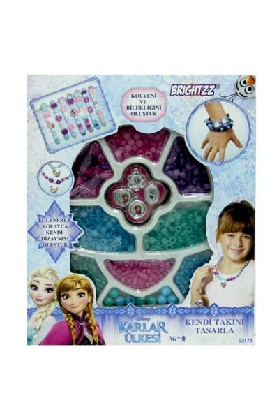 Frozen Karlar Ülkesi Elsa Çantalı Boncuk Takı Seti Kız Oyuncakları