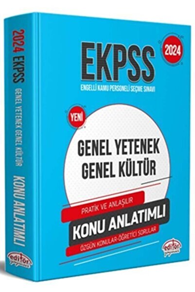 Editör Yayınevi Editör Yayınları 2024 EKPSS Genel Kültür Genel Yetenek Konu A...