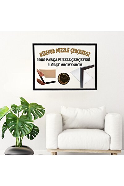 mixefor 1000 Piece Puzzle Frame Black Raze Antireflective 68cm X 48cm Dimension