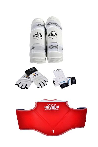 HAŞADO TAEKWONDO على اليد - الجزء العلوي من الساق - غطاء الذراع - مجموعة الحماية SAFEGUARD