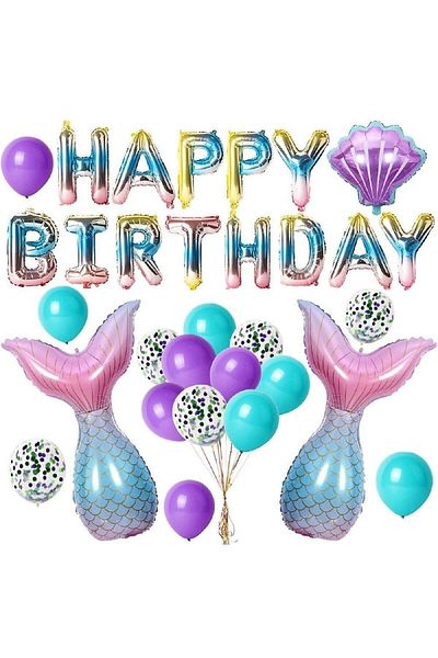 DÜVENCİ TİCARET Mermaid Birthday Party Set