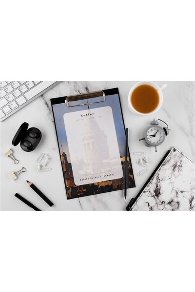 Srctech Planner, Galata Tower Themed Planner, 50 Sheets A5 Notepad