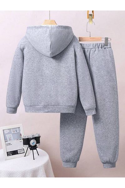 Afternoon Kids Boys/Girls Gray Brooklyn Printed Tracksuit Set