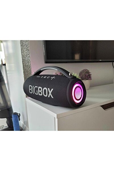 peakaks Bigbox 40W Güç Çift Bass Usb Hafıza Kartı Aux Fm RGB Led Işıklı Bluetooth Hoparlör Hi-Fi Ses Bombası