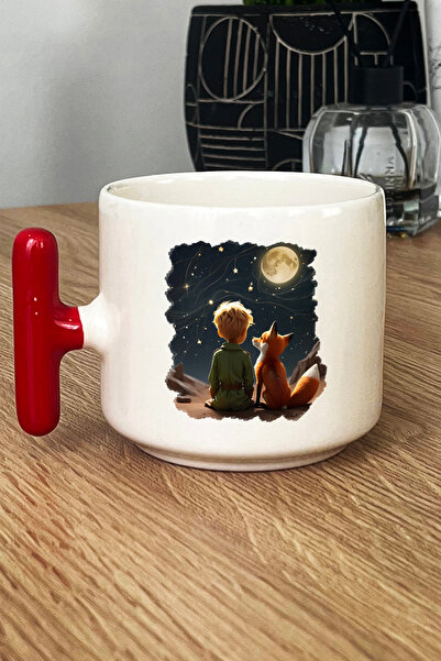 Hedizu Little Prince Mug Cup with t Handle Red Gift for Friend