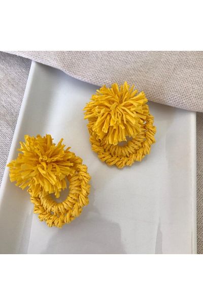 By G Tasarım Straw Design Earrings