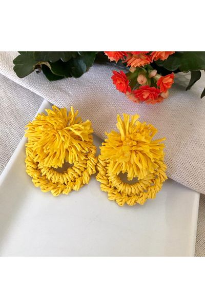 By G Tasarım Straw Design Earrings