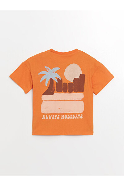 LC Waikiki T-shirt dla chłopca LCW – okrągły dekolt, krótki rękaw, z nadrukiem