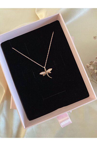 Lovera Jewellery 925 Ayar Gümüş Rose Yusufçuk Kadın Kolye | Zarif Hediyelik T...