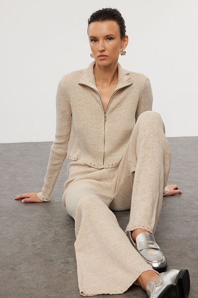 Trendyol Collection Stone Detailed Knitwear Set - Lower & Upper Twoaw25Au00017