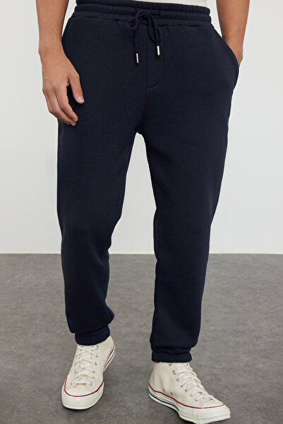 Trendyol Collection Navy Blue-Stone Regular/Normal Cut Rubber Inside Leg Fleece 2-Pack Sweatpants Tmnaw25Ea00004