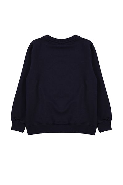 TRENDYOLKIDS Boy's Knitted Sweatshirt - Navy Blue, Seasonal, Thin Teddy Bear Patterned Tkdaw25sw00007