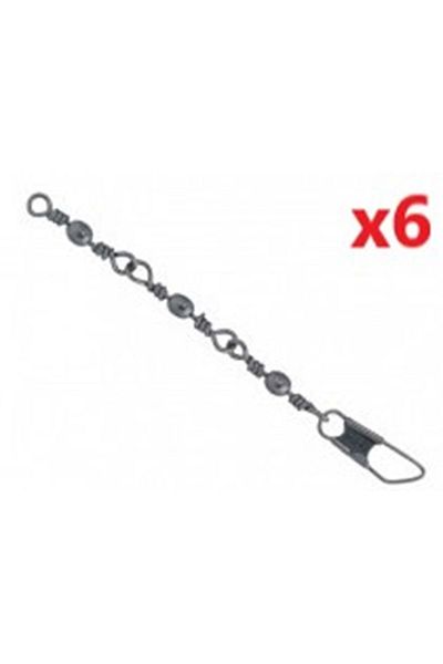 AZİM Azim Chain Swirled Chrome No:12 With Clip 54mm ------ 6pcs1pk