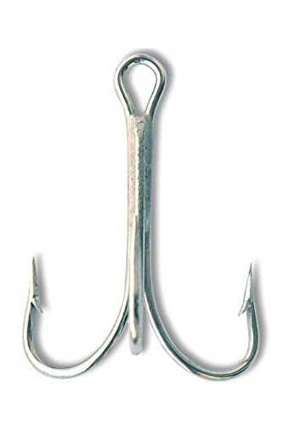 Mustad Üçlü Kanca Nıkel 3553 No:6/0 --- Beyaz 1ad.