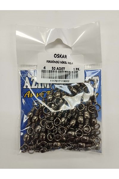 Oskar Swirled Nickel No:4 26mm --- --- 50pcsNickel 1pk