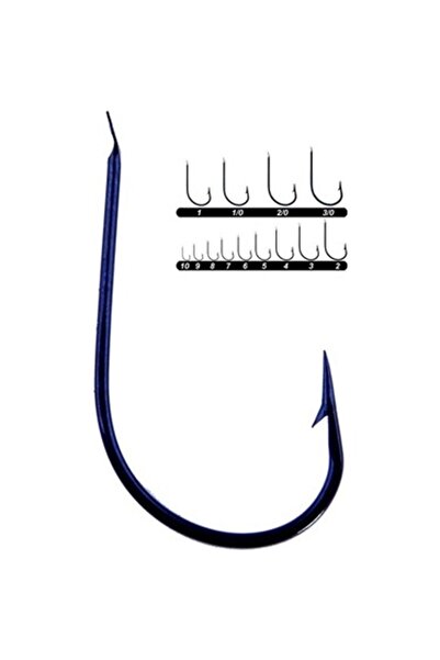 YOUVELLA Mavi Kısa Pala Çapraz Kanca 1396 No:4 --- 100ad. Siyah 1 Kt.